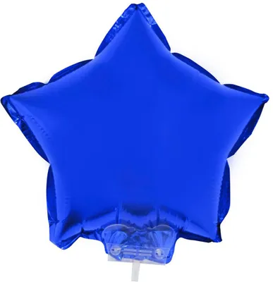 Produktbild von Stern Folienballon 28 cm mit Stab - Blau