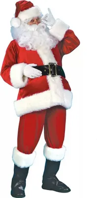 Produktbild von 11 Stück Santa Claus Cosplay Kostüm Weihnachten Neue Jahr Männer Kostüme Deluxe Klassische Erwachsene Set Karneval Party RolePlay Anzüge, rot , S