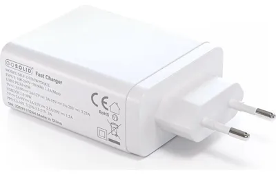Produktbild von GO SOLID! - Dual-Port USB Ladegerät 65W mit PD (USB A + USB C)