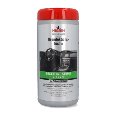 Produktbild von NIGRIN Desinfektions- Tücher 36Stk - Zur Cockpitreinigung (1er Pack)