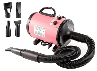Produktbild von Haartrockner für Haustiere, hohe Geschwindigkeit, einstellbare Temperatur, rosa
