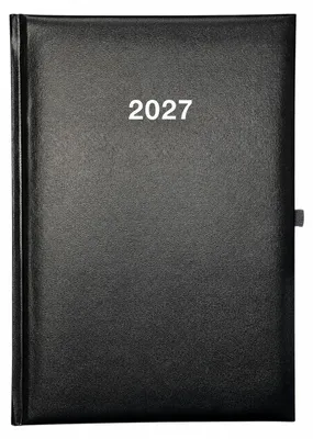 Produktbild von 2027 ADINA Wochenkalender A5+ schwarz 24x16cm 1 Woche auf 2 Seiten cremefarbenes 80g Papier