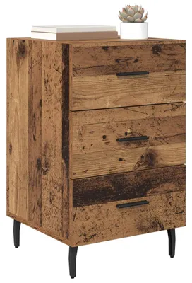 Obrázok produktu pre vidaXL Nočný stolík so zásuvkami z regenerovaného dreva 40 x 40 x 66 cm materiál na báze dreva