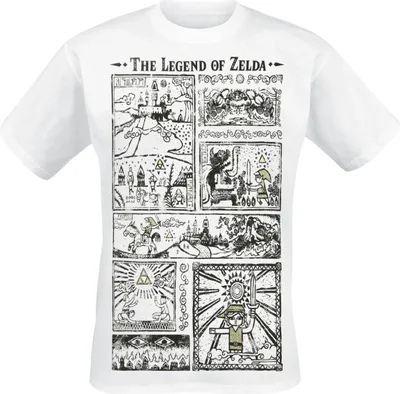 Produktbild von The Legend Of Zelda T-Shirt Herren Zeichnung weiß S