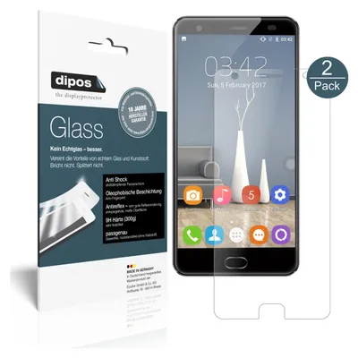 Produktbild von 2x Schutzfolie für Oukitel OK6000 Plus matt - Anti-Shock 9H Folie dipos Glass