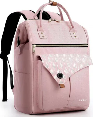 Immagine prodotto di Lekesky donne zaino laptop 15,6 pollici scuola zaino rosa