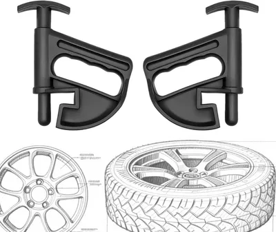 Produktbild von Auto Radmontagehilfe Polyamid 2 Stück, universell, für Reifenwechsel