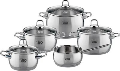 Produktbild von Kochtopf-Set 5-teilig - Edelstahl - mit Deckel