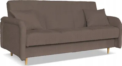 Produktbild von Family Meble Couch Merivo Schlafsofa Schlafcouch mit Bettkasten Freistehendes Lounge Sofa Bequem zum Entspannen Wohnzimmer Wartezimmer Braun