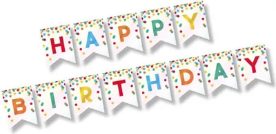 Produktbild von 12 Grußkette 3,5 m x 20 cm "Happy Birthday"