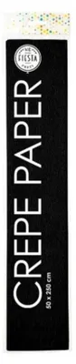 Image de Papier crépon Globos 50 x 250 noir, paquet de 12 rouleaux