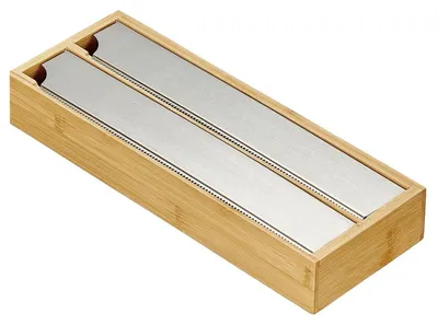 Folien-Dispenser mit Schneider, 33x13x5,5 cm, silber