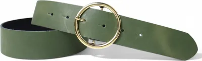 Produktbild von FRONHOFER Damen Ledergürtel 4 cm runde vergoldete Gürtelschnalle, echt Leder