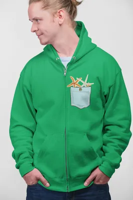 Produktbild von D&B Uni Hoodie ZIPPO00029 Sea Star Grün-Größe M