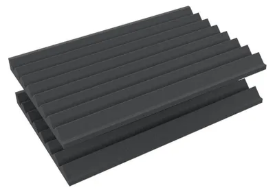 Productafbeelding van Zickzack-schuimrubberinlegger voor Eurocontainers 60x40, schuimrubbermat