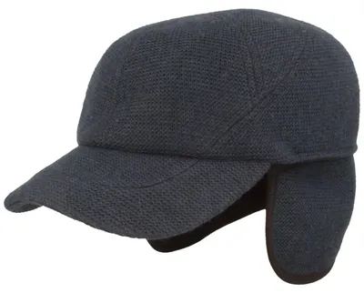 Productafbeelding van Gestrikte baseballpet met oorkleppen van Hut-Breiter, blauw, maat 64
