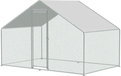 Image de Poulailler Strend Pro, pour volaille, voliere, cage, avec toit, 3x2x2 m