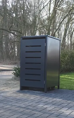 Produktbild von 1 Mülltonnenbox Modell No.6 Anthrazit komplett RAL7016 für 120Liter Mülltonnen
