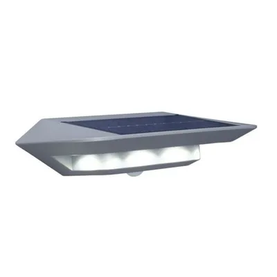 Obrázok produktu pre Lutec LED nástenné svetlo solárne plastové sivé IP44 2,4W 260lm neutrálna biela 4000K senzor pohybu