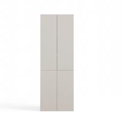 Image de Meuble de salle de bain 60 cm avec panier à linge ATSO 5 - cachemire