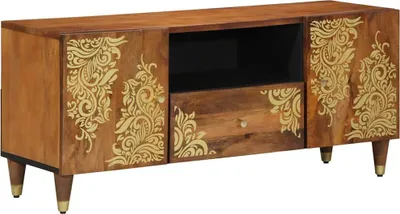Zdjęcie produktu dla Szafka pod telewizor z szufladą Miodowy brąz 105 x 33 x 46 cm