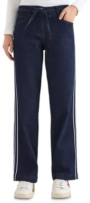Productafbeelding van Cecil jeans met strepen, gewassen voor een verbleekte look, maat 36