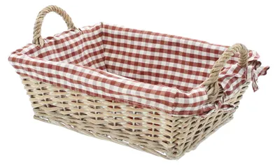 Produktbild von Frank Flechtwaren Korb Karo Utensilienkorb Universalkorb Spaltweide Karodesign : eckig 102463