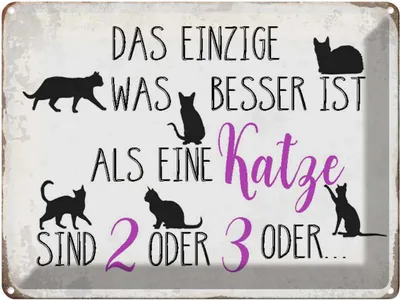 Produktbild von vianmo Blechschild 30x40 cm einzige was besser ist als Katze