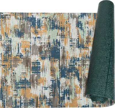 Produktbild von Küchenläufer RANNA Bodenmatte Flurläufer Teppichläufer Küchenteppich 52x180cm Abstrakt Grau Robust