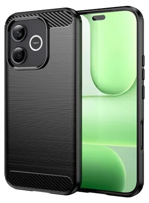 Produktbild von Techsuit – Carbon-Silikonhülle für Honor 600 Lite – schwarz