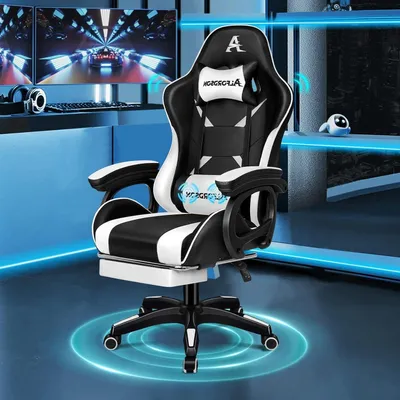 Obrázok produktu pre Ergonomická herná stolička - Kancelárska stolička - Herná stolička - Kancelárska stolička - Čierna stolička - Funkcia masáže