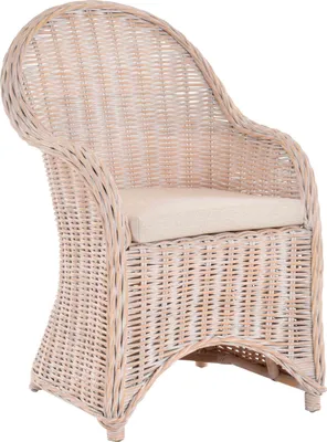 Zdjęcie produktu dla KRINES HOME Krzesło do jadalni Nowoczesne Starobiałe Krzesło Wiklinowe Naturalne Krzesło Rattanowe Krzesło Rattanowe Krzesło Wiklinowe z Podłokietnikiem