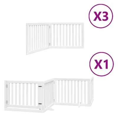 Immagine prodotto di Cancello Cani Porta Pieghevole Bianco 10 Pannelli 800 cm Pioppo