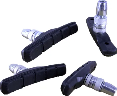 Produktbild von 2 Paar Bremsbeläge Promax V-Brake schwarz 70 mm asymmetrisch schraub für Alufelge