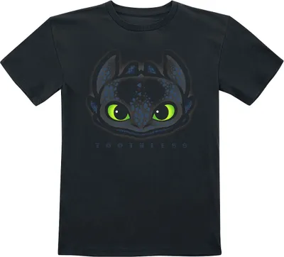 Produktbild von Drachenzähmen leicht gemacht T-Shirt Uni Kids - Toothless schwarz 128