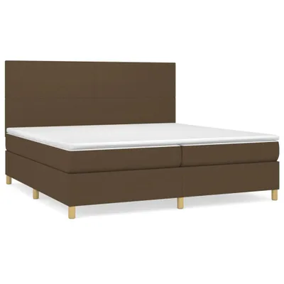 Produktbild von Boxspringbett mit Matratze Dunkelbraun 200x200 cm Stoff