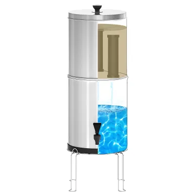 Produktbild von Wasserfilter mit Ständer K8627 - Gravity-Wasserfiltersystem, für Zuhause, Camping, Wandern und Notfallversorgung