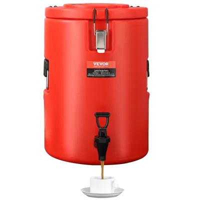 Immagine prodotto di VEVOR Distributore di bevande calde e fredde Distributore di bevande 6 L, acciaio inox Fontana d'acqua calda e fredda Grande distributore di bevande con rubinetto per caffè, latte freddo, acqua, succo di frutta ecc. Caraffa sottovuoto rotonda