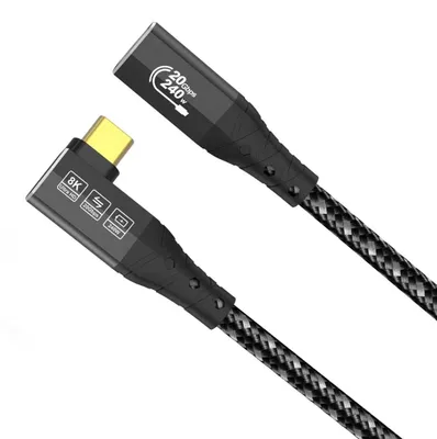 Productafbeelding van USB-C verlengkabel 5m, gebogen, 8K 4K@144Hz, 20Gbps, 240W