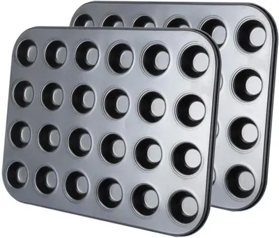 Produktbild von Mini-Muffin-Form mit 24 Mulden, 2 Stück, 38 x 26 cm, antihaftbeschichtet