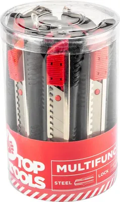 Productafbeelding van 18 mm breekmessen, set van 12 stuks, verpakt in een tube