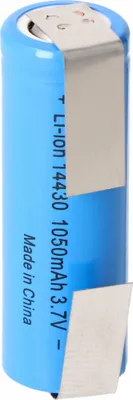 Zdjęcie produktu dla Akumulator litowo-jonowy 14430 z przylutowanymi zakładkami w kształcie litery U 1050mAh 3.6V - 3.7V ogniwo litowo-jonowe bez elektroniki ochronnej