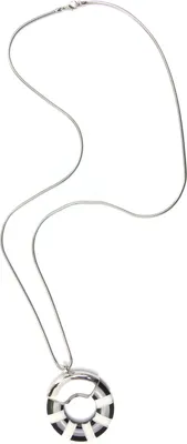 Produktbild von Lange Kette Marla mit rundem Anhänger maritim von collezione alessandro