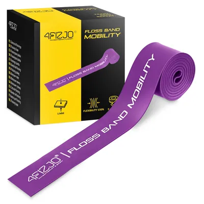 Produktbild von 4FIZJO Floss Band 1 mm, Kompressionsband, Latex, 207 cm, Rehabilitation, lila
