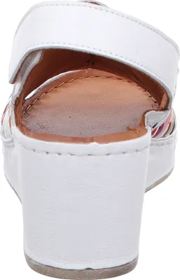 Produktbild von Gemini Damen Sandalen Flechtoptik Keilabsatz Slingback Klettverschluss 032672-02, Größe:42 EU, Farbe:Weiß