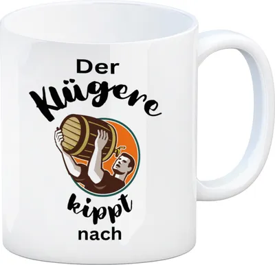 Produktbild von Der Klügere kippt Bier nach Kaffeebecher