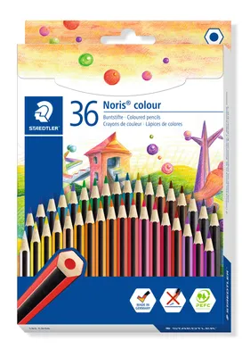Obrázok produktu pre Noris® color 185 farebná ceruzka kartónová krabička s 36 rôznymi kusmi