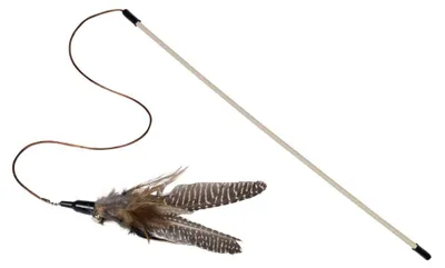 Produktbild von Nobby Katzenangel mit Federspielzeug braun/beige