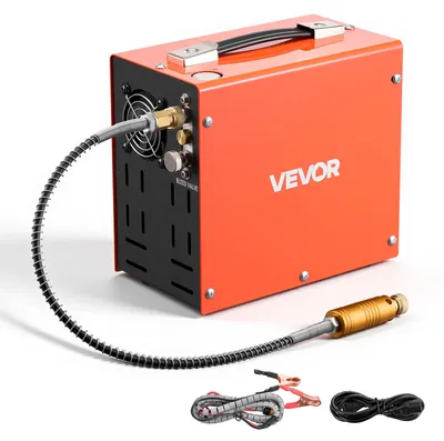 Produktbild von VEVOR PCP Luftkompressor 350W Luftgewehrkompressor 30MPa DC 12V AC 230V, 4500PSI 300bar, Lüfterkühlung, Manueller Stopp, Konverter für Heim & KFZ, Hochdruckkompressor für Luftpistole Tauchflaschen