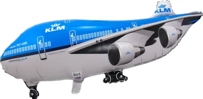 Immagine prodotto di Palloncini aeroplano decorazione festa blu-bianco-nero 101 cm - taglia unica
